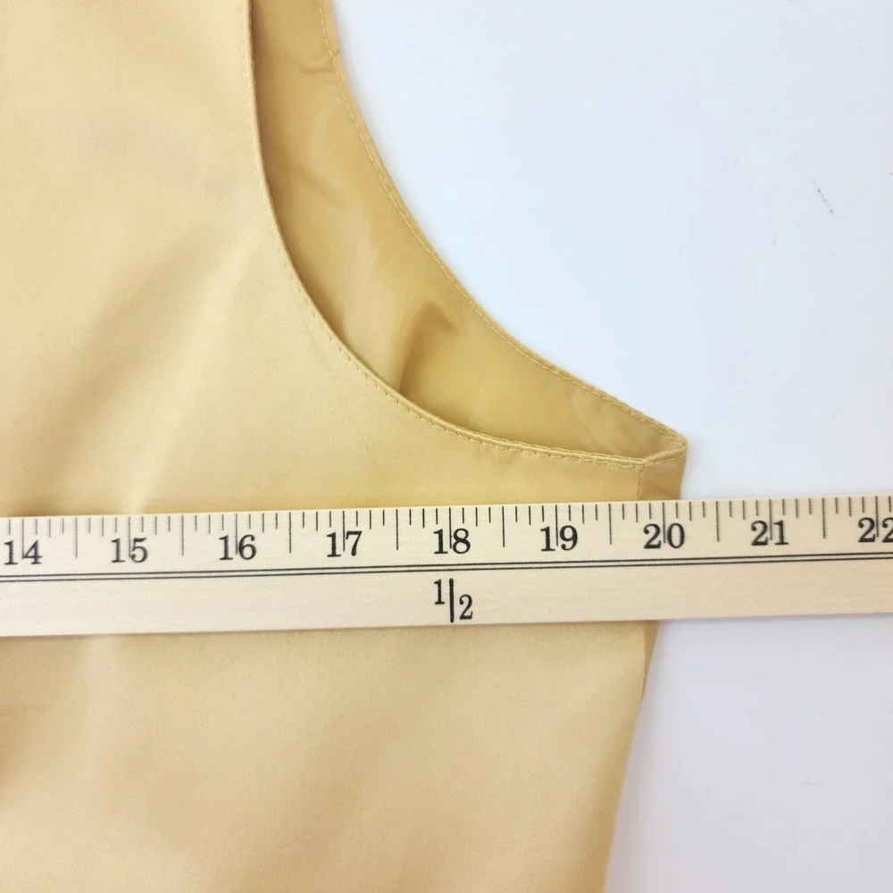 Vesuvio Napoli Mens XS Gold Yellow Formal Suit Vest Waistcoat Wedding